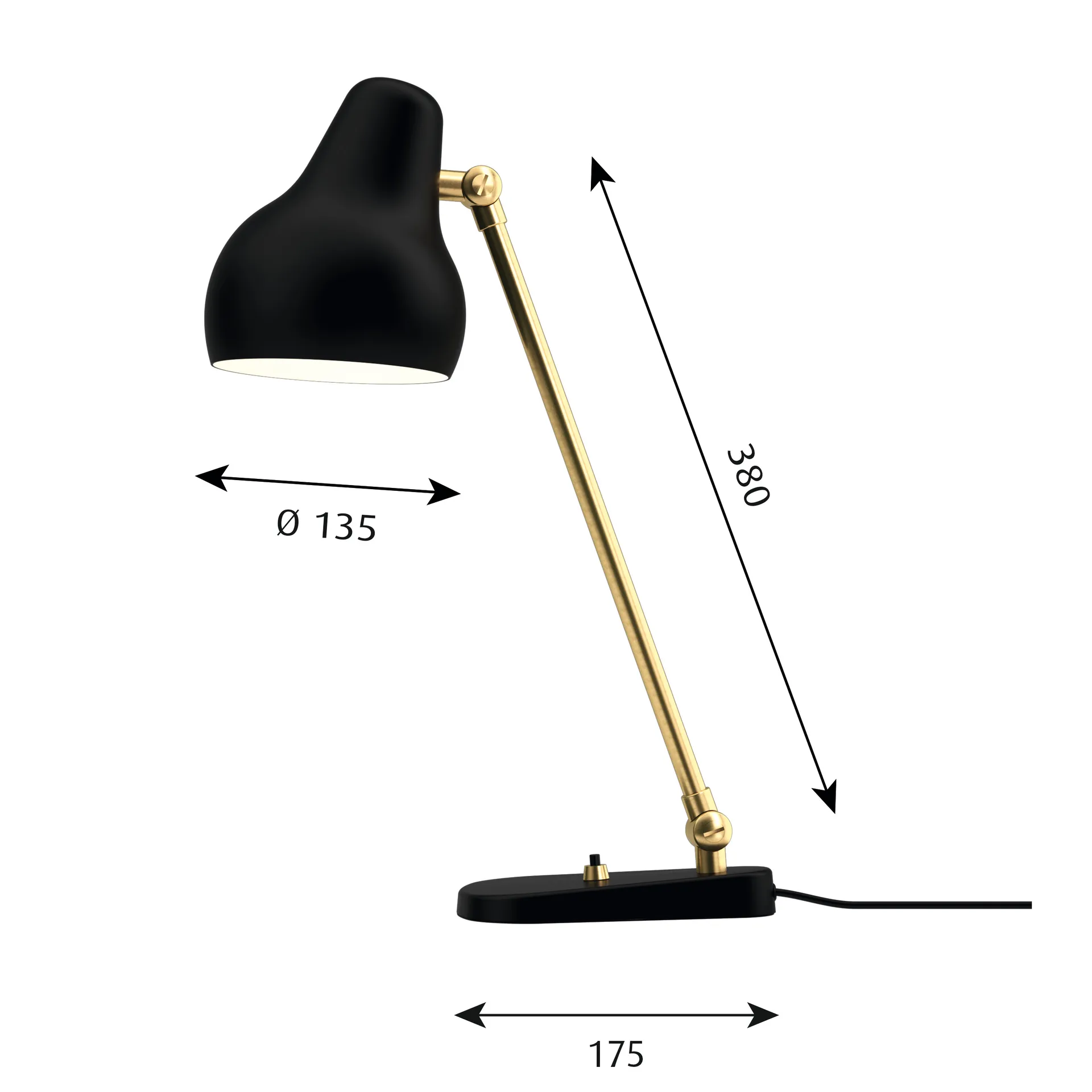 VL38 table lamp, Black Louis Poulsen