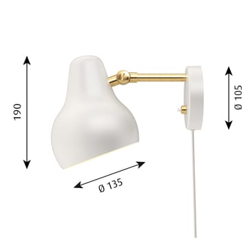 VL38 wall lamp - White - Louis Poulsen