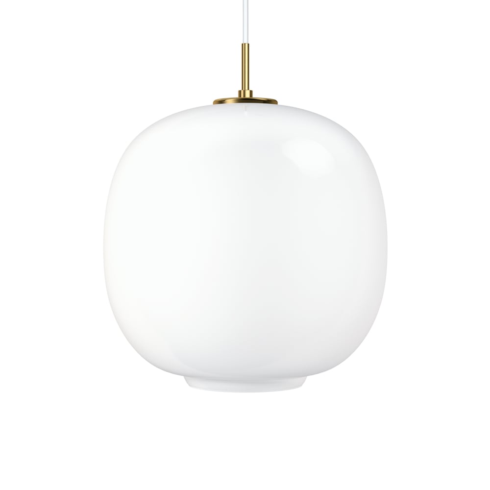 Louis Poulsen VL45 Radiohus LED pendant lamp large Brass-white opal glass