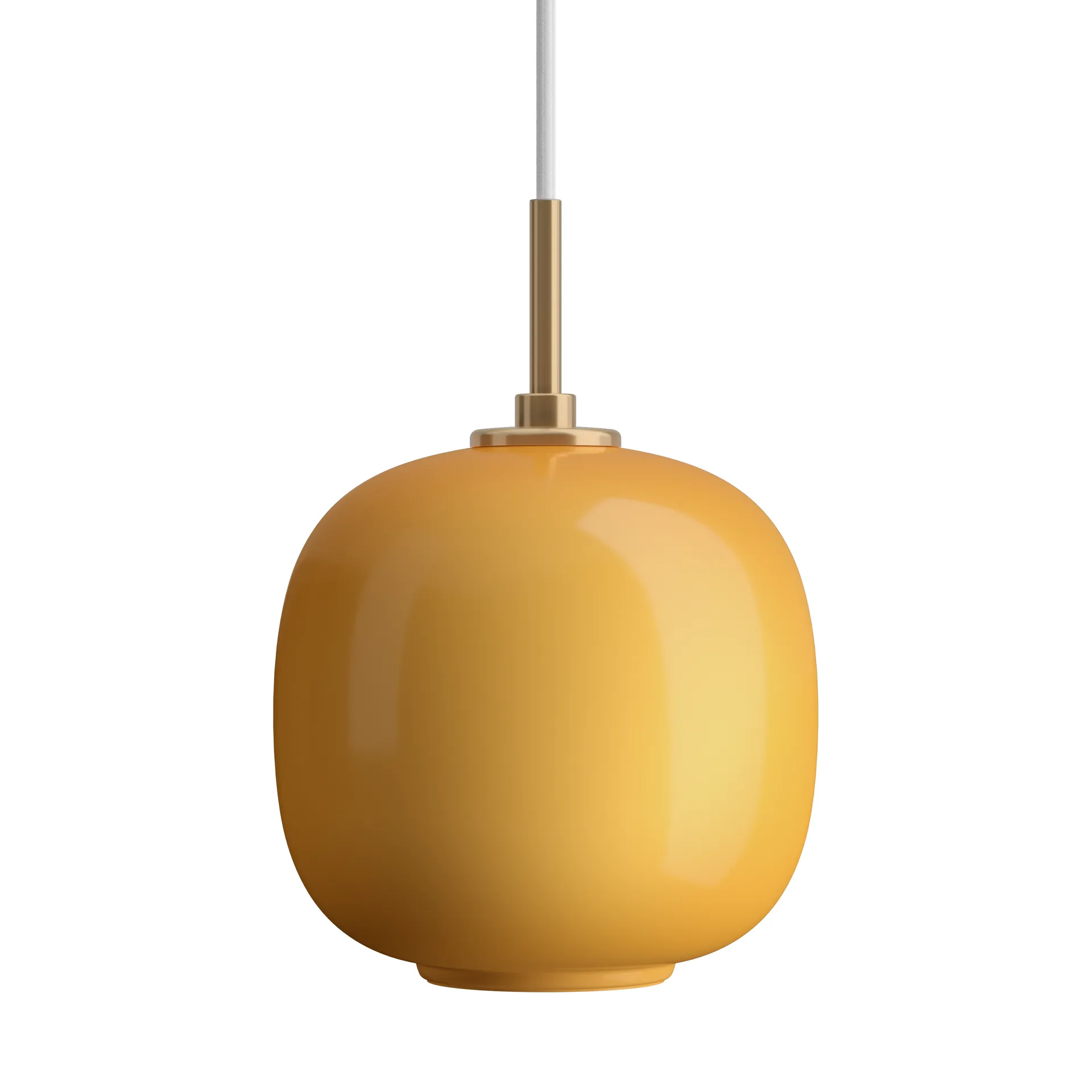 VL45 Radiohus pendant lamp Ø17.5 cm, Brass-amber glass Louis Poulsen