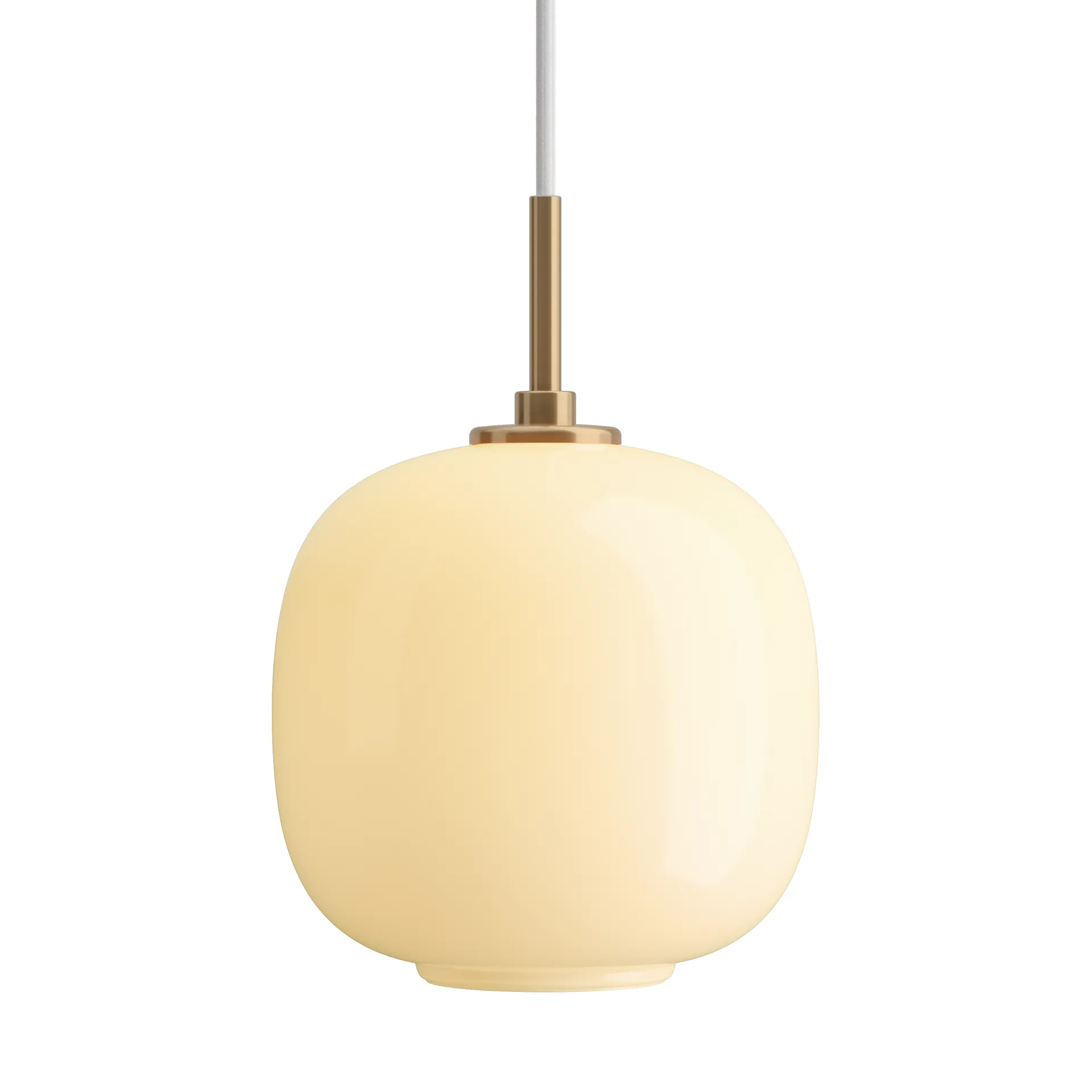 VL45 Radiohus pendant lamp Ø17.5 cm, Brass-pale yellow glass Louis Poulsen