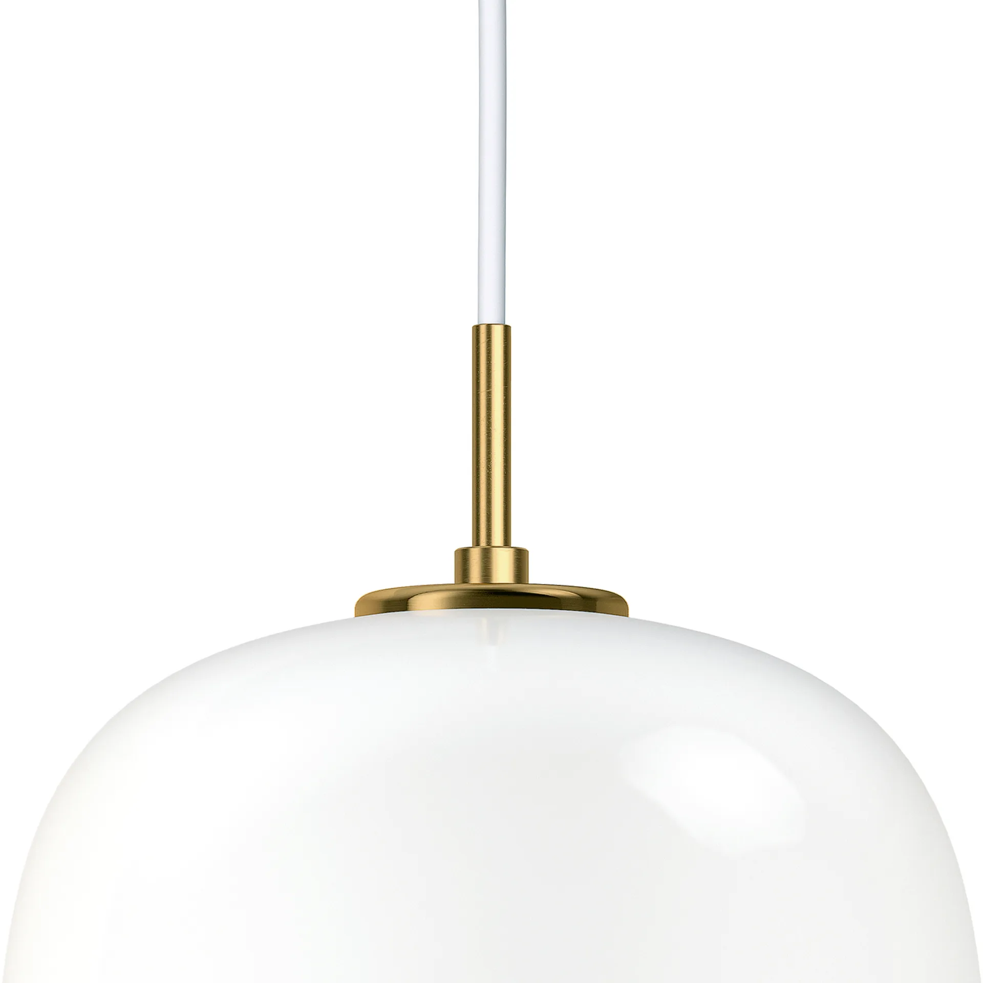 VL45 Radiohus pendant lamp Ø25 cm, Brass-white opal glass Louis Poulsen