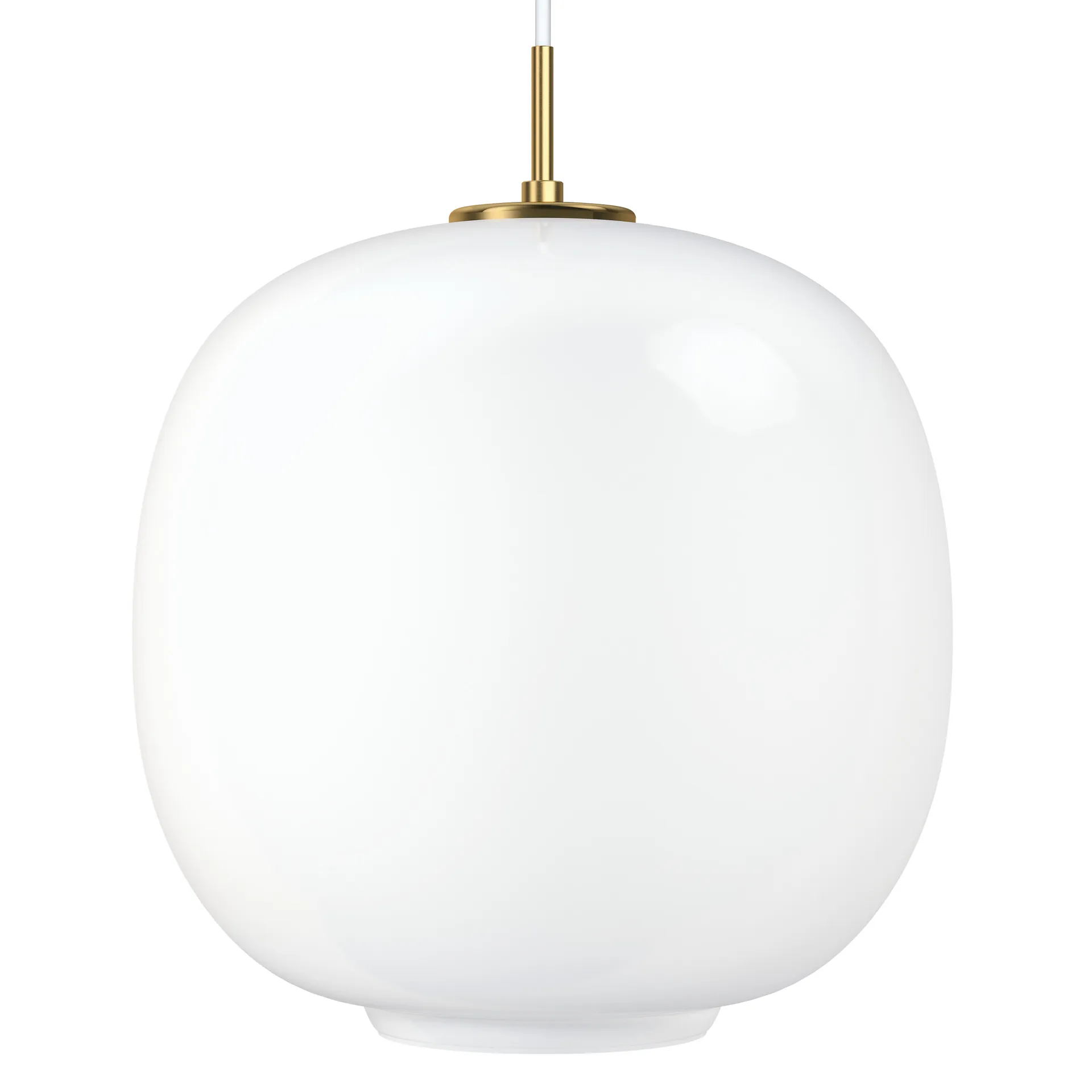 VL45 Radiohus pendant lamp Ø37 cm, Brass-white opal glass Louis Poulsen