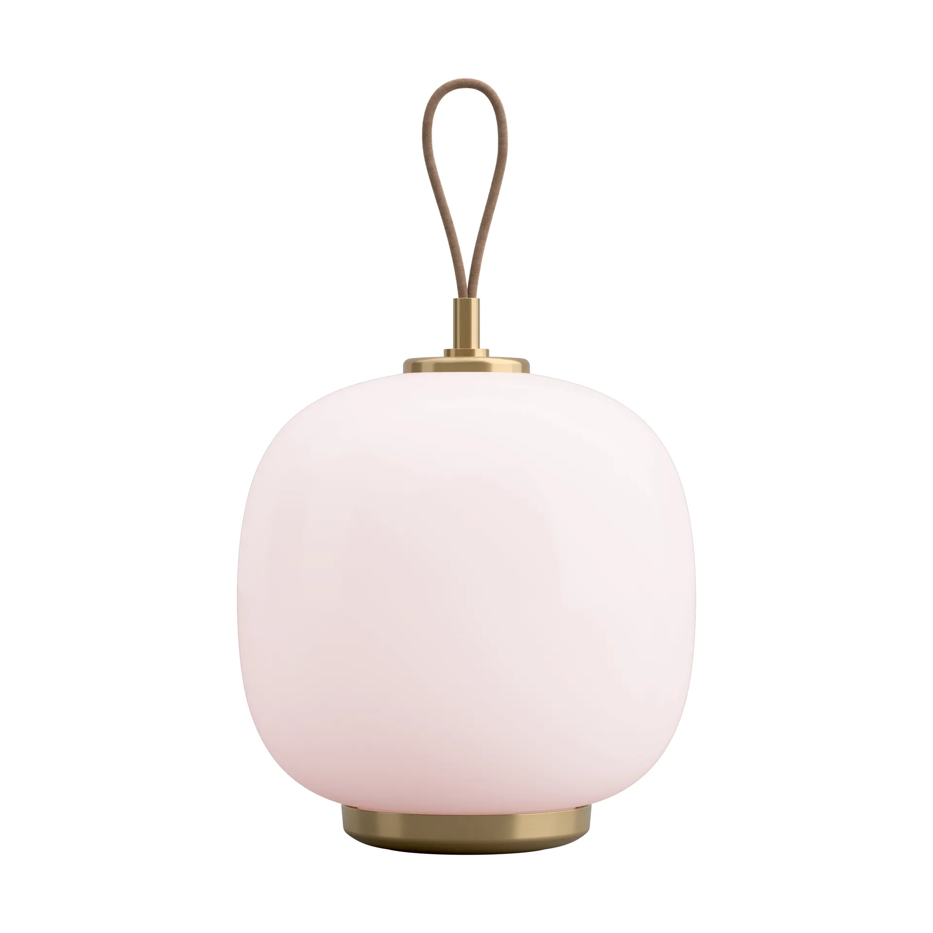 VL45 Radiohus portable lamp Ø17,5 cm, Brass-pale rose glass Louis Poulsen
