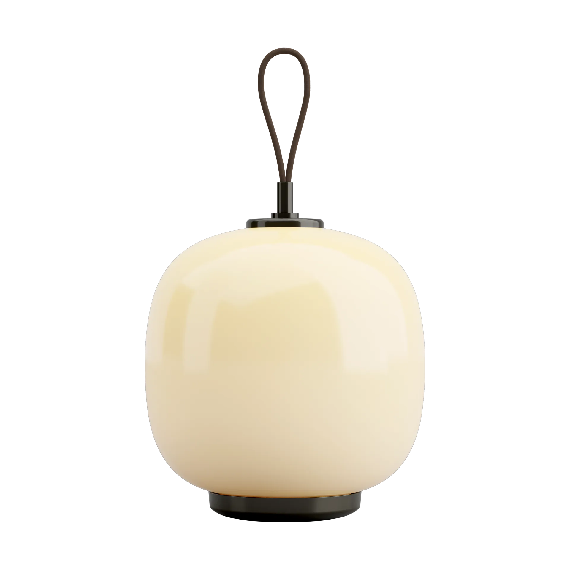 VL45 Radiohus portable lamp Ø17,5 cm, Brass-pale yellow glass Louis Poulsen