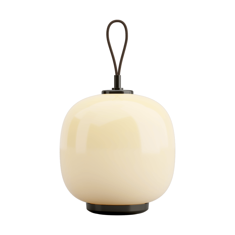 Louis Poulsen VL45 Radiohus portable lamp Ø17,5 cm Brass-pale yellow glass
