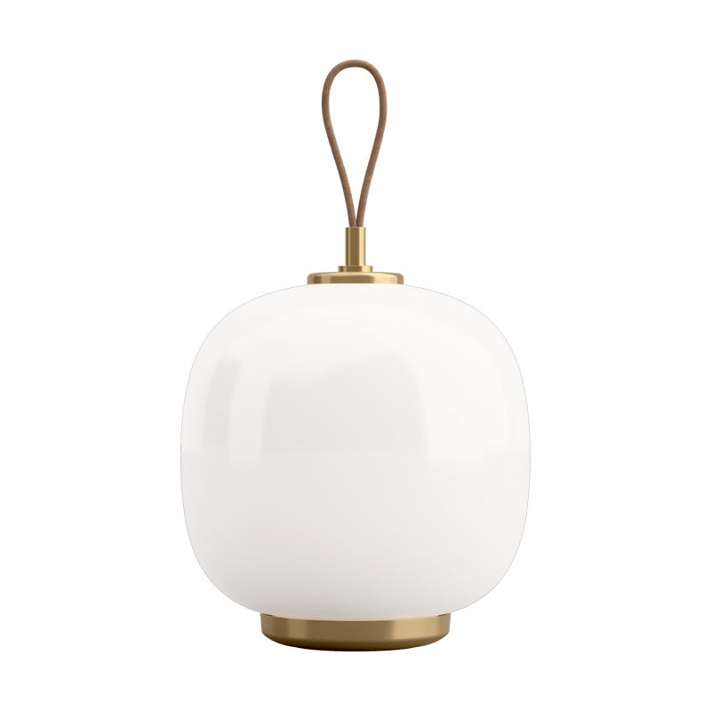 Louis Poulsen VL45 Radiohus portable lamp Ø17,5 cm Brass-white opal glass