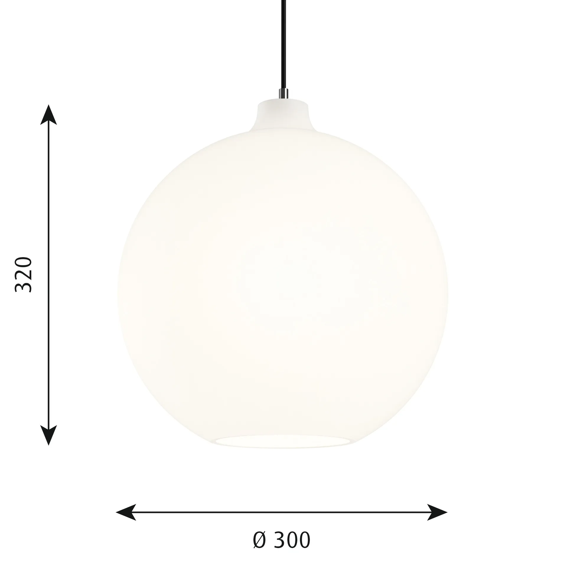 Wohlert pendant lamp Ø30 cm, White opal glass Louis Poulsen