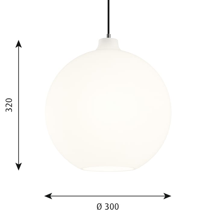 Wohlert pendant lamp Ø30 cm - White opal glass - Louis Poulsen