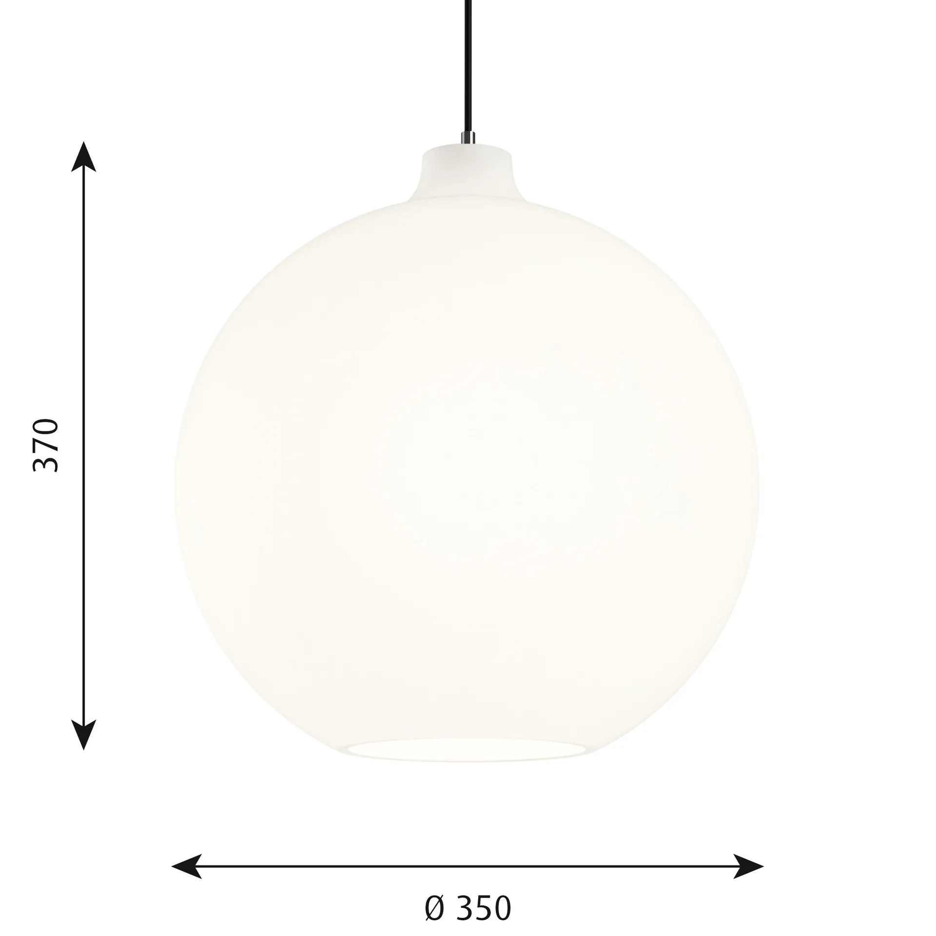 Wohlert pendant lamp Ø35 cm, White opal glass Louis Poulsen