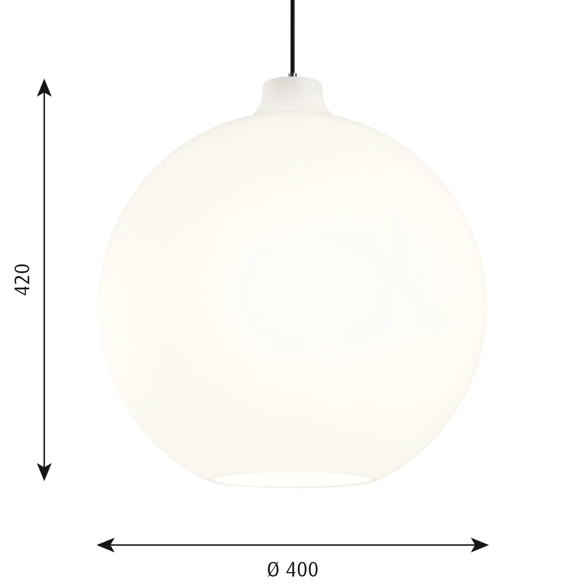 Wohlert pendant lamp Ø40 cm, White opal glass Louis Poulsen