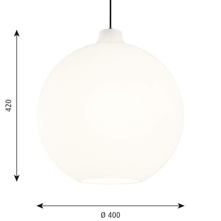 Wohlert pendant lamp Ø40 cm, White opal glass Louis Poulsen