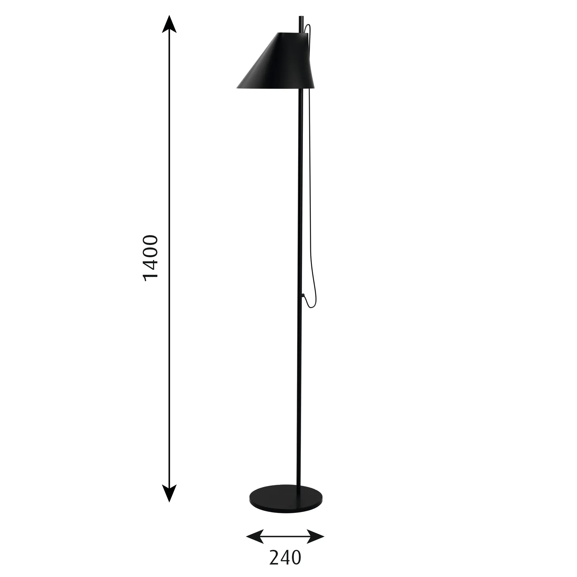 Yuh floor lamp, Black Louis Poulsen