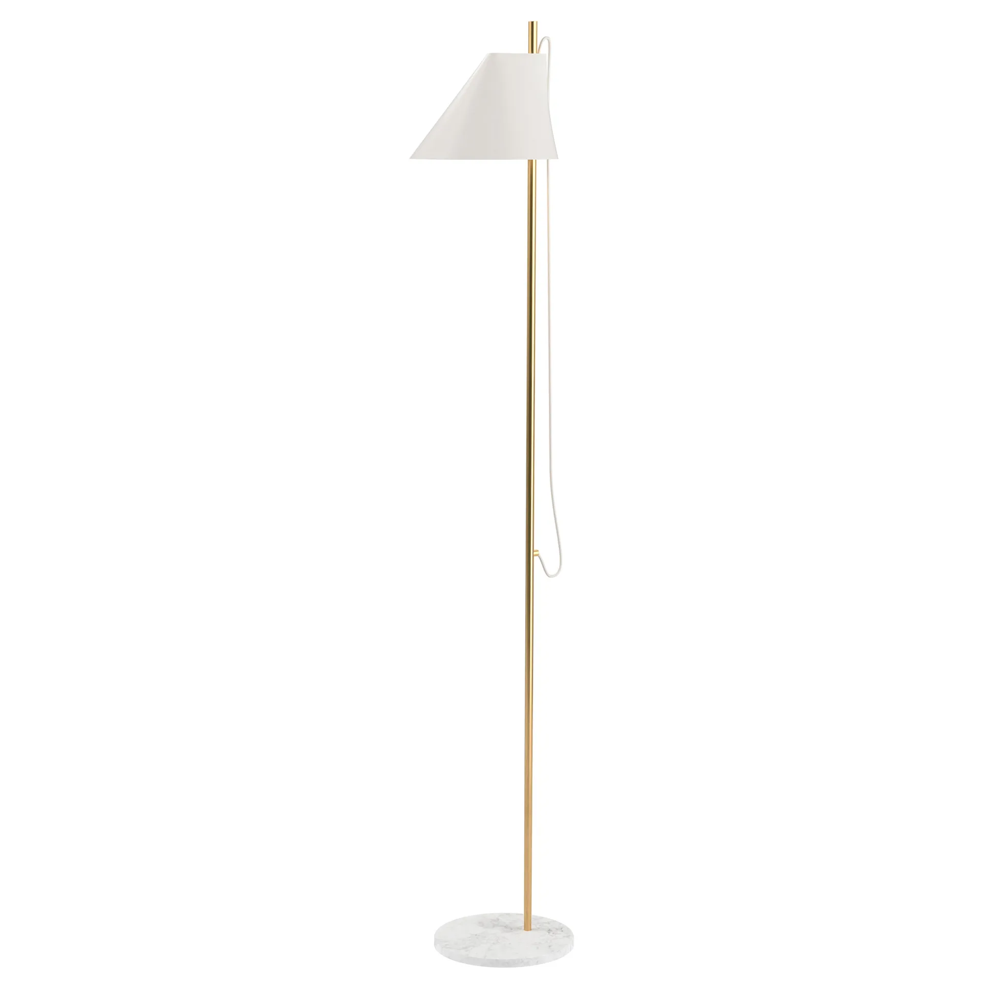 Yuh floor lamp, White-brass Louis Poulsen