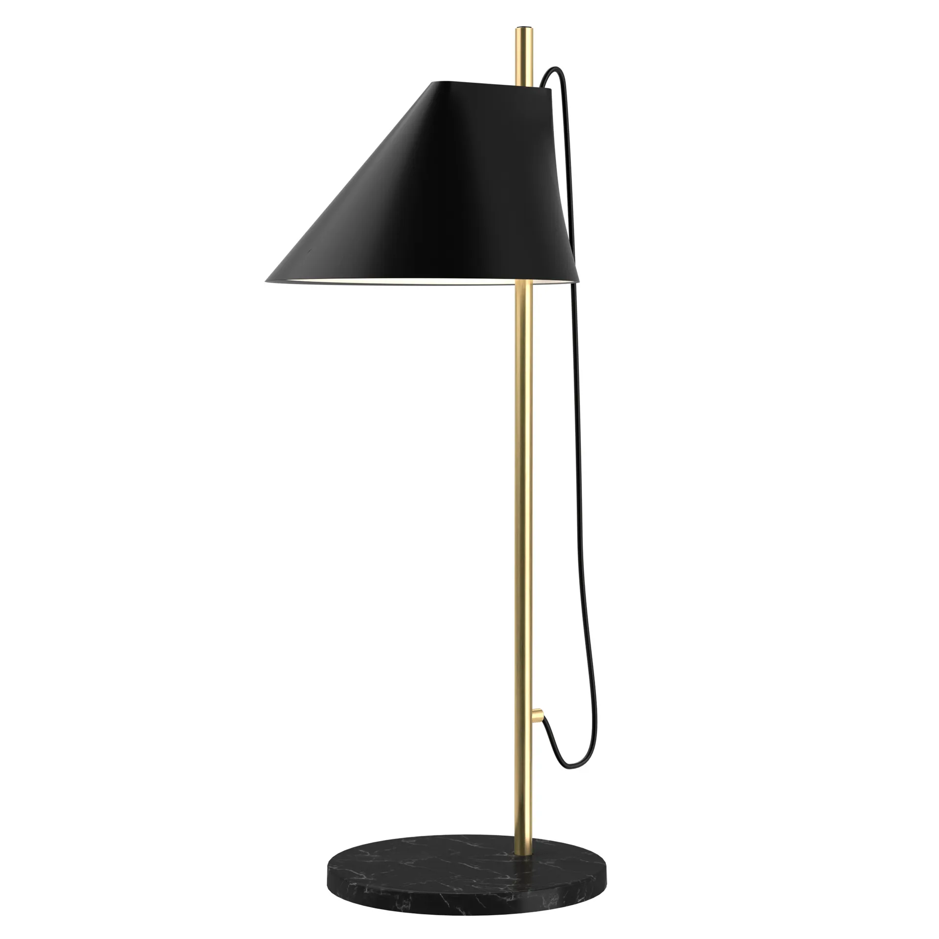 Yuh table lamp, Black-brass Louis Poulsen
