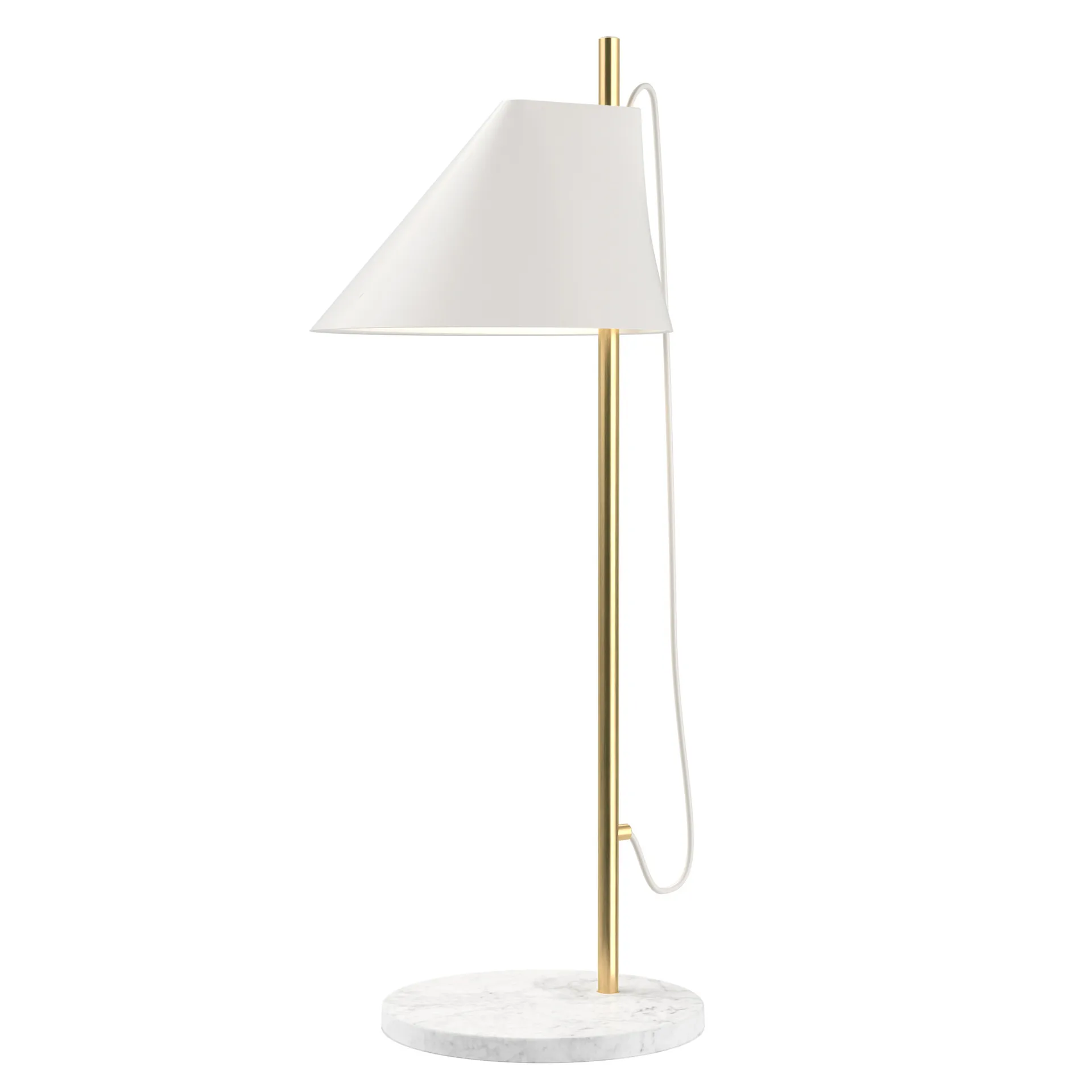 Yuh table lamp, White-brass Louis Poulsen