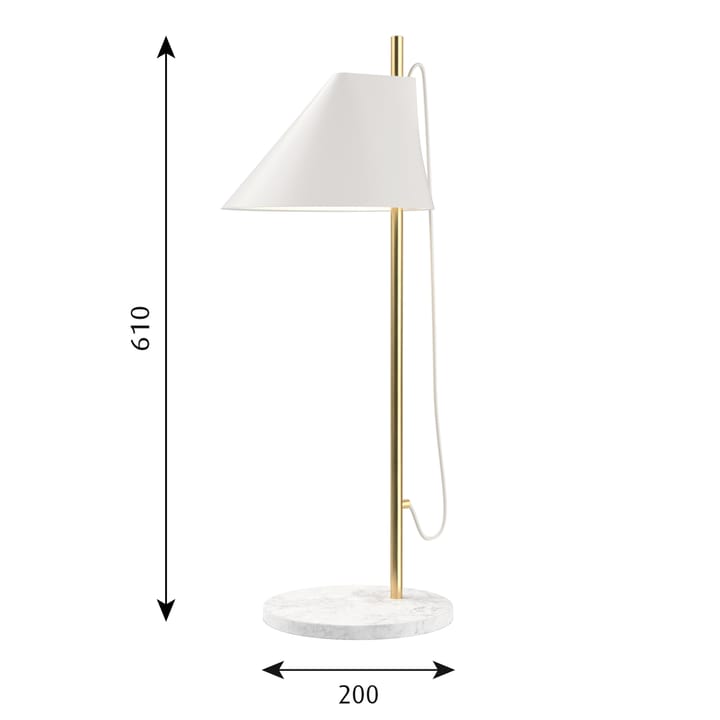 Yuh table lamp - White-brass - Louis Poulsen