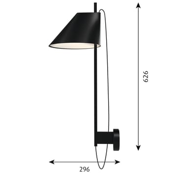 Yuh wall lamp - Black - Louis Poulsen