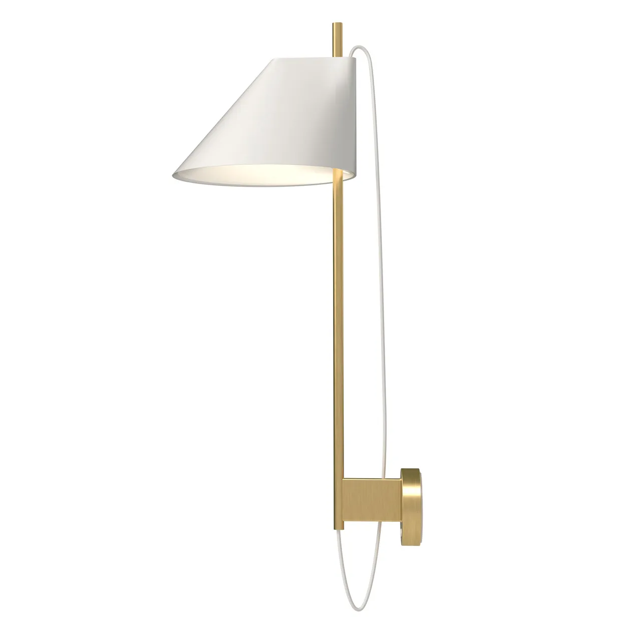 Louis Poulsen Yuh wall lamp White-brass | Scandinavian Design | Wall lights | White