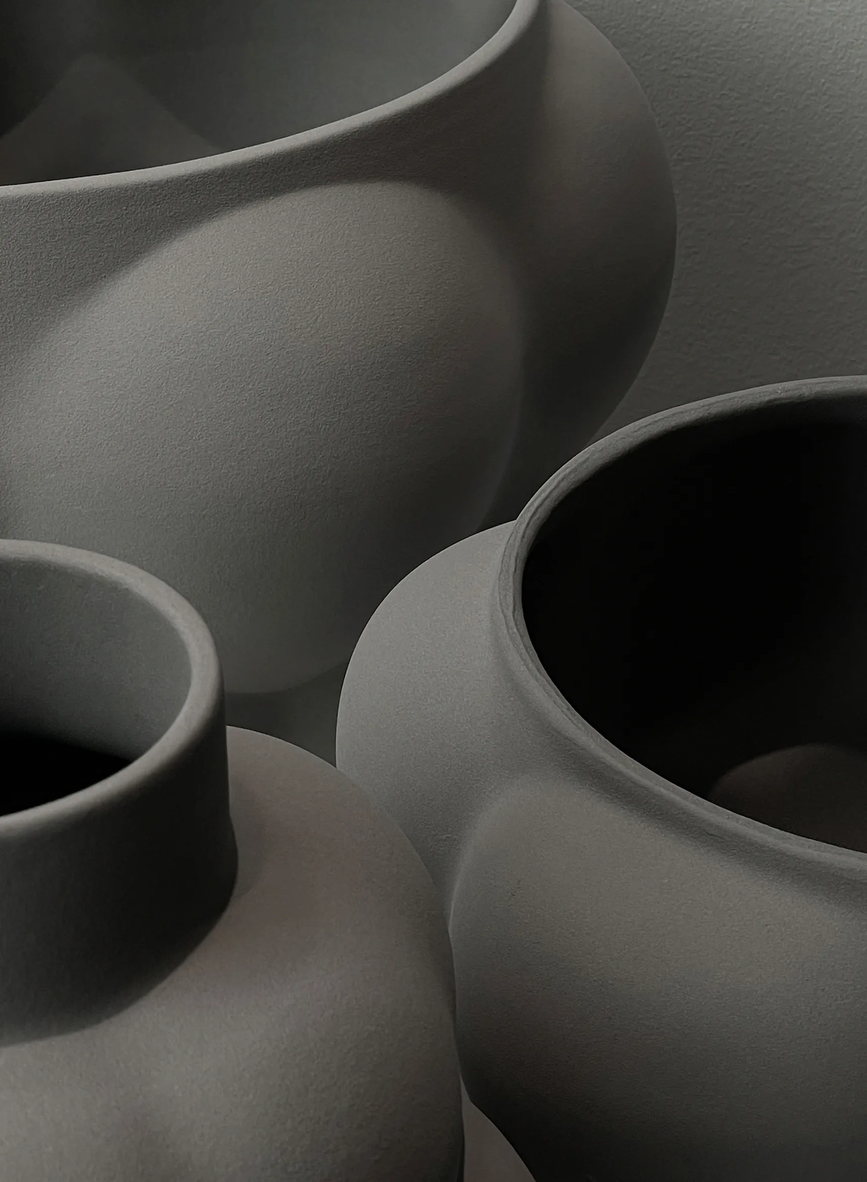 Balloon 05 bowl- pot h24 cm Ø32 cm, Sanded Grey Louise Roe