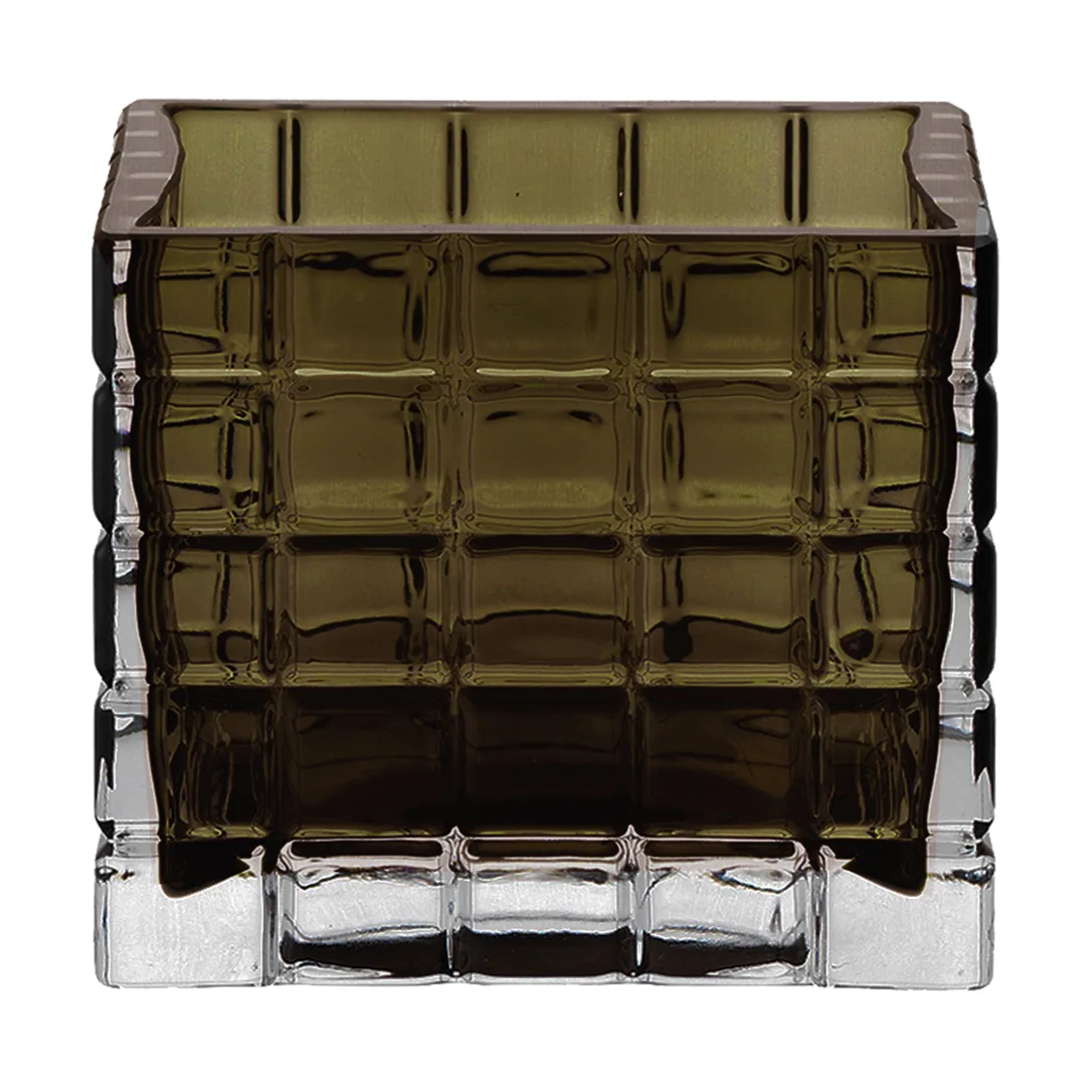 Louise Roe City lights 1 candle holder Olive | Scandinavian Design | Tea light holders, lanterns & candle dishes | Green