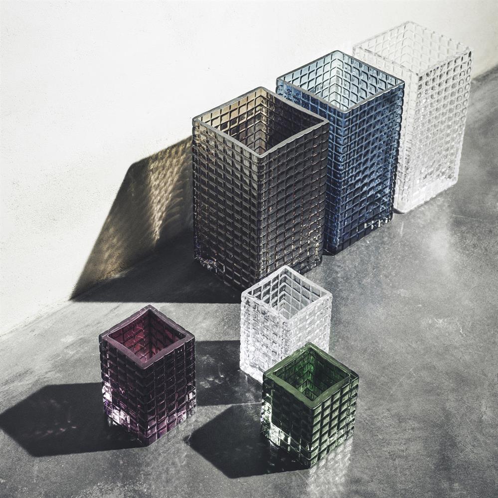 City lights 3  candle holder, Clear Louise Roe