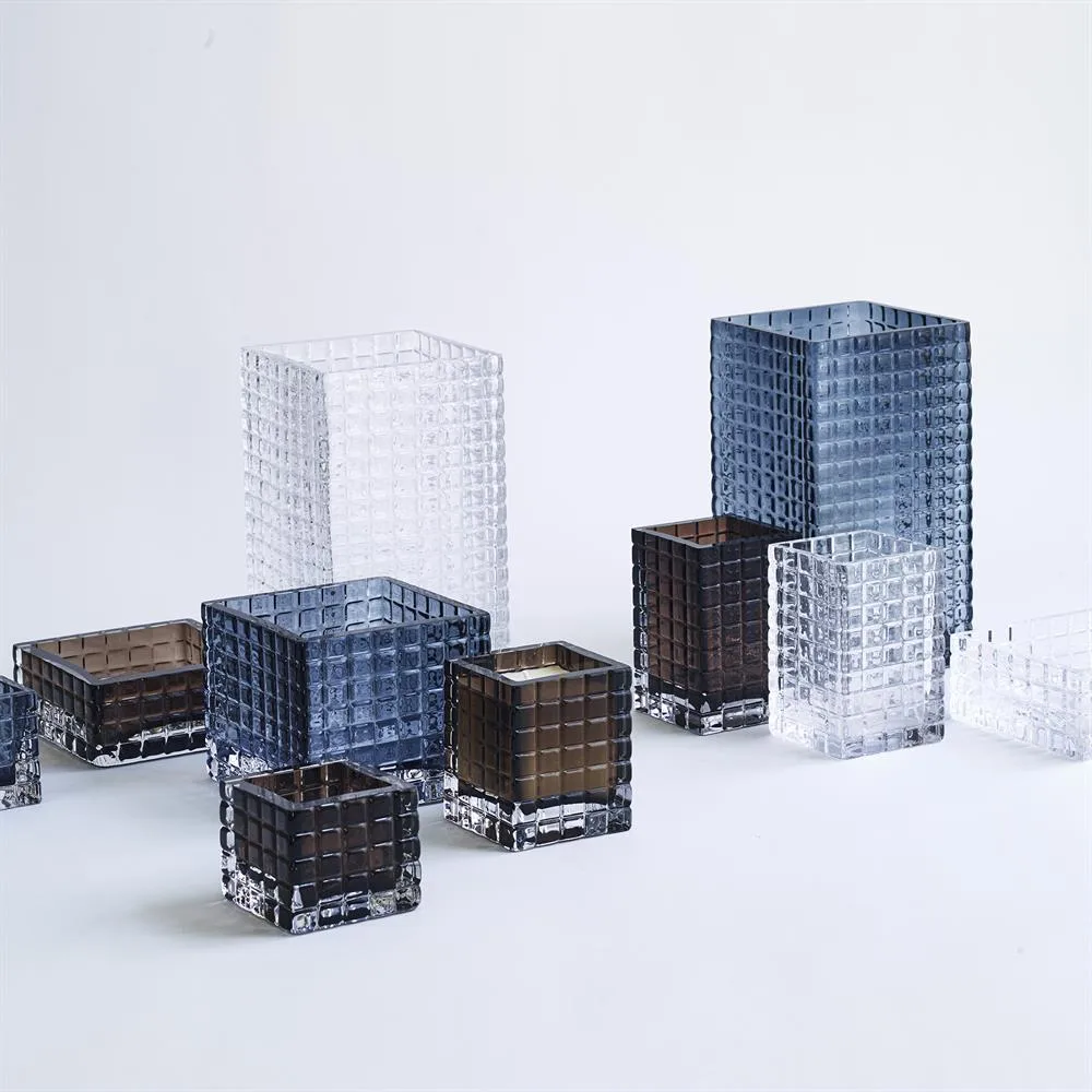 City lights 3  candle holder, Clear Louise Roe