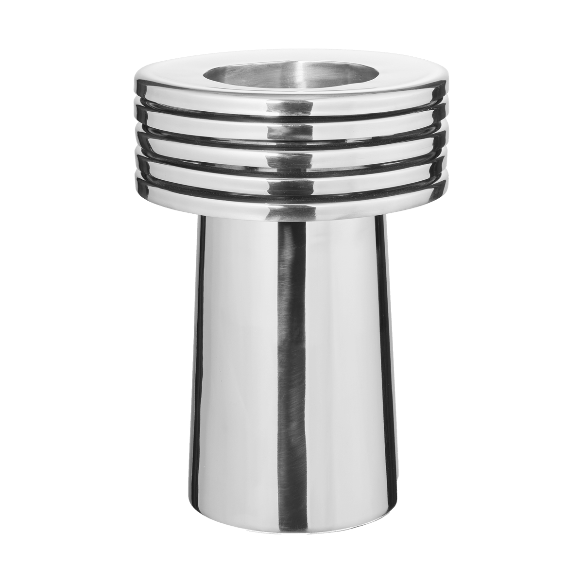 Louise Roe Fountain Vase 03 30 cm Raw Iron | Scandinavian Design | Vases | Silver-coloured