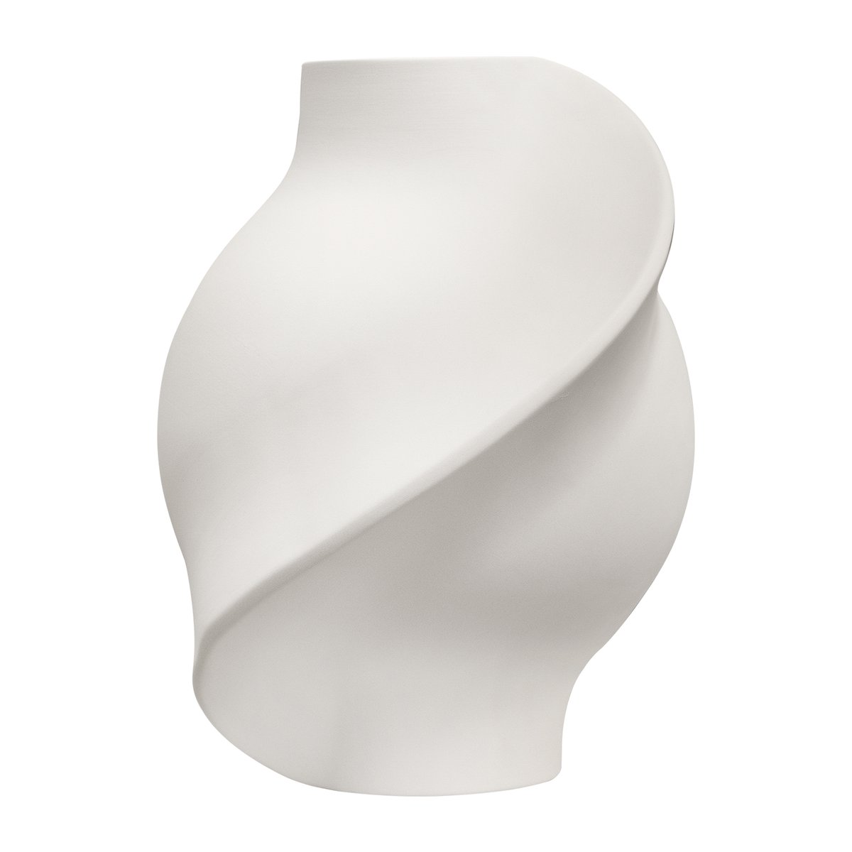 Louise Roe Pirout vase 01 22 cm Raw White | Scandinavian Design | Vases | White