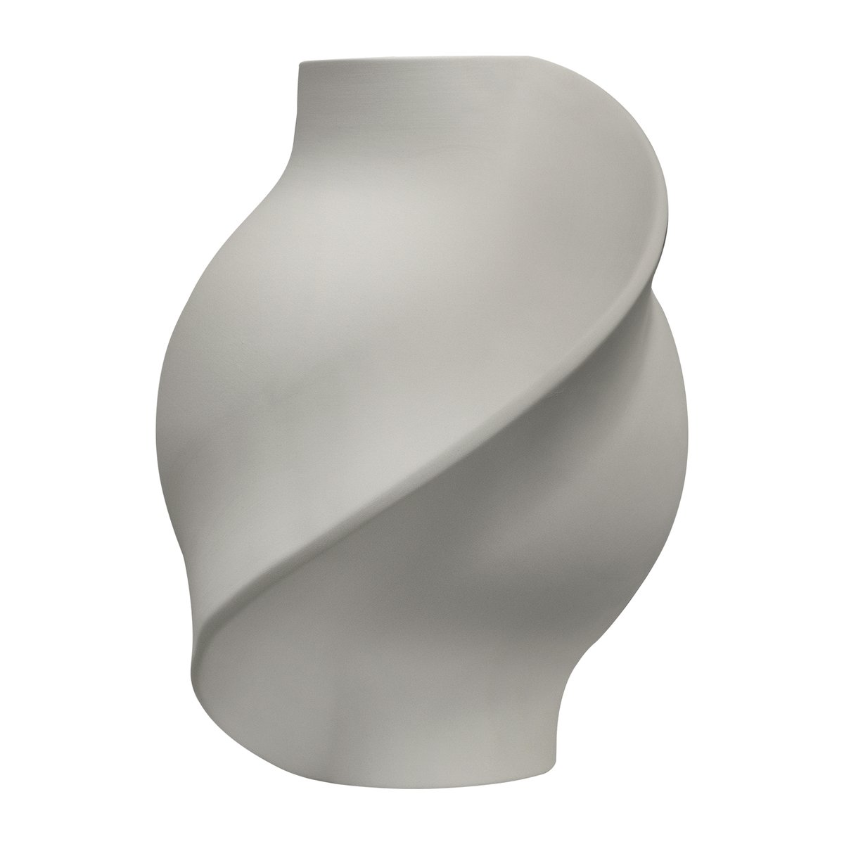 Louise Roe Pirout vase 01 22 cm Sanded Grey | Scandinavian Design | Vases | Grey
