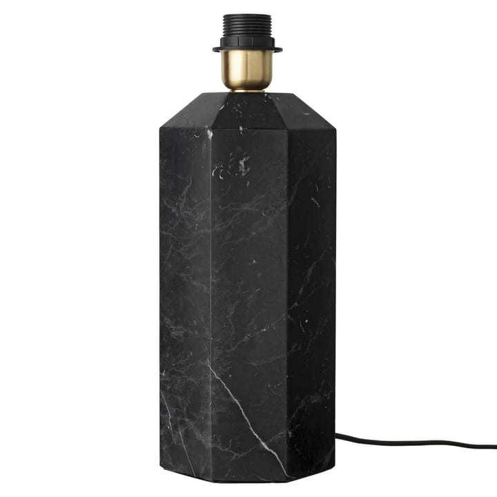 The eight over eight lamp base - black marble - Louise Roe