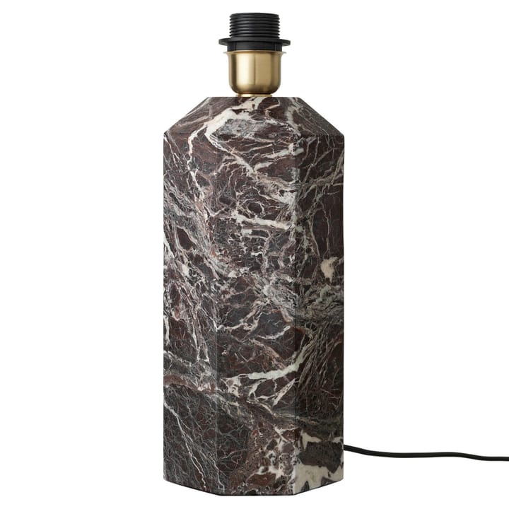 The eight over eight lamp base - Bordeaux marble - Louise Roe