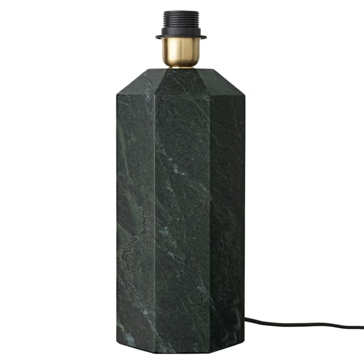 The eight over eight lamp base - green marble - Louise Roe