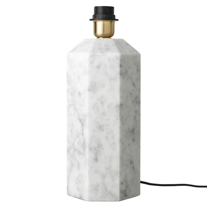 The eight over eight lamp base - white marble - Louise Roe