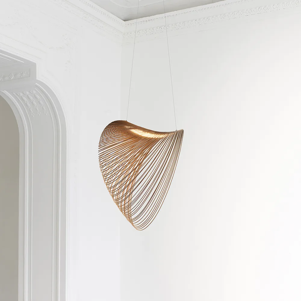 Illan pendant lamp, Birch, ø60cm Luceplan