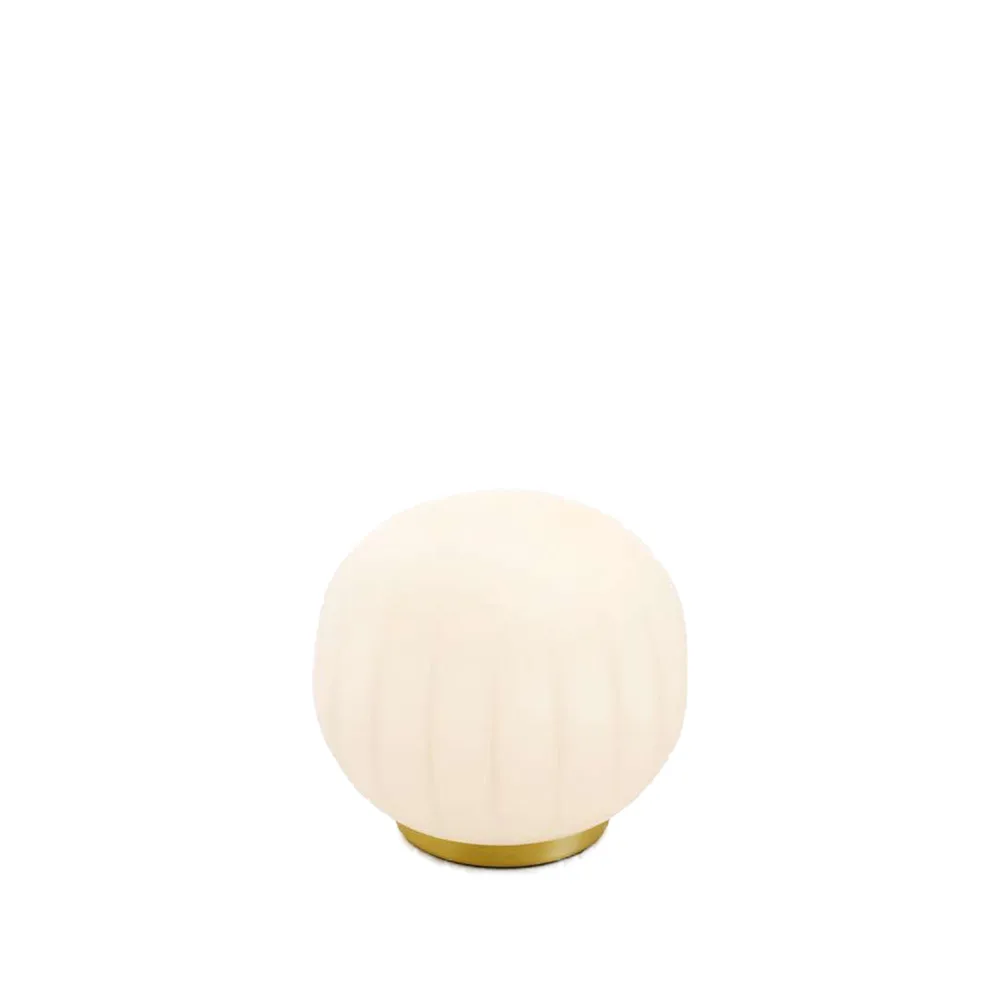 Luceplan Lita table lamp o18 cm, brass base | Scandinavian Design | Desk & table lamps | White