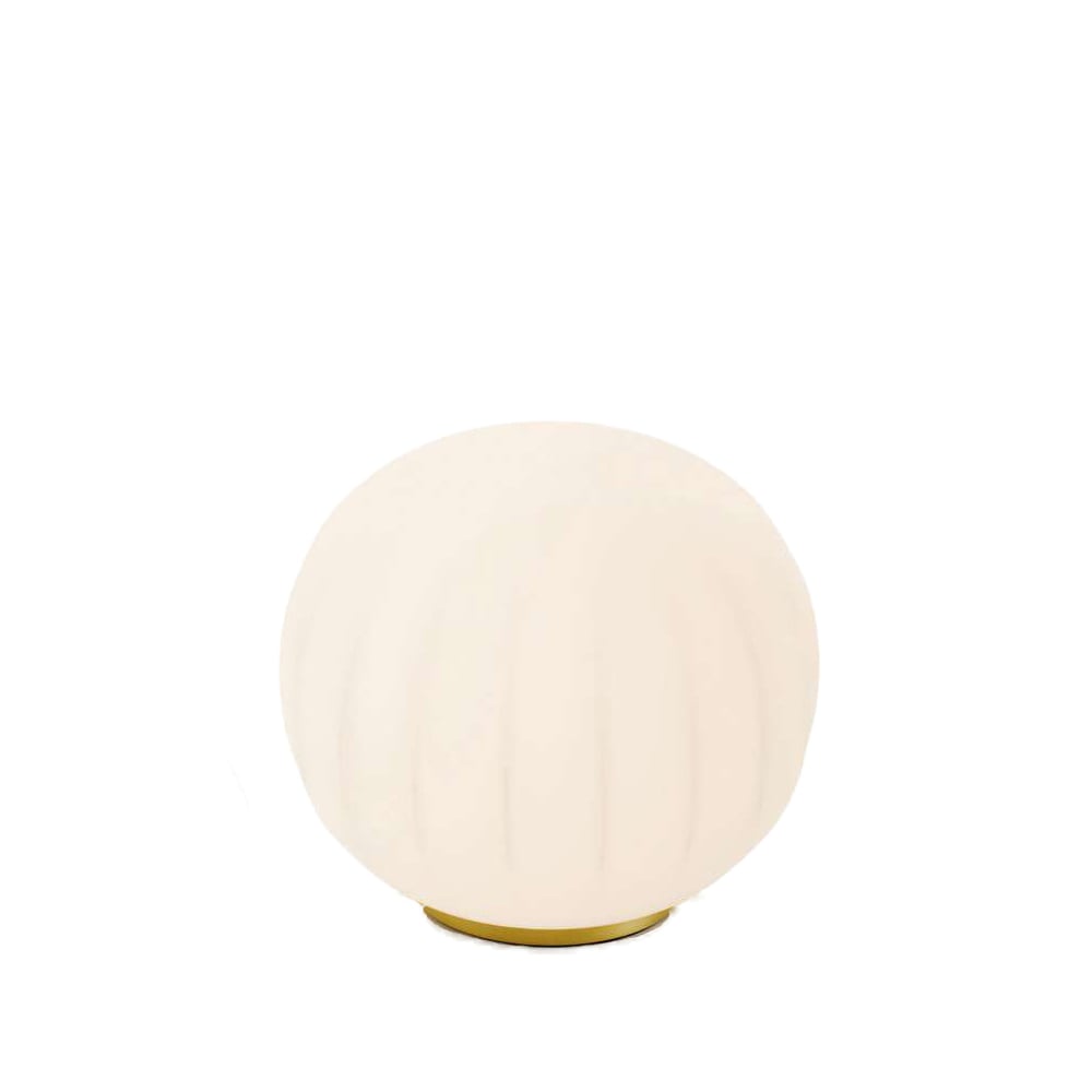 Luceplan Lita table lamp o30 cm, brass base | Scandinavian Design | Desk & table lamps | White