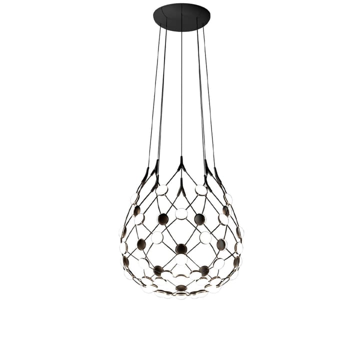 Mesh ceiling lamp - Black, small, cable 1m - Luceplan