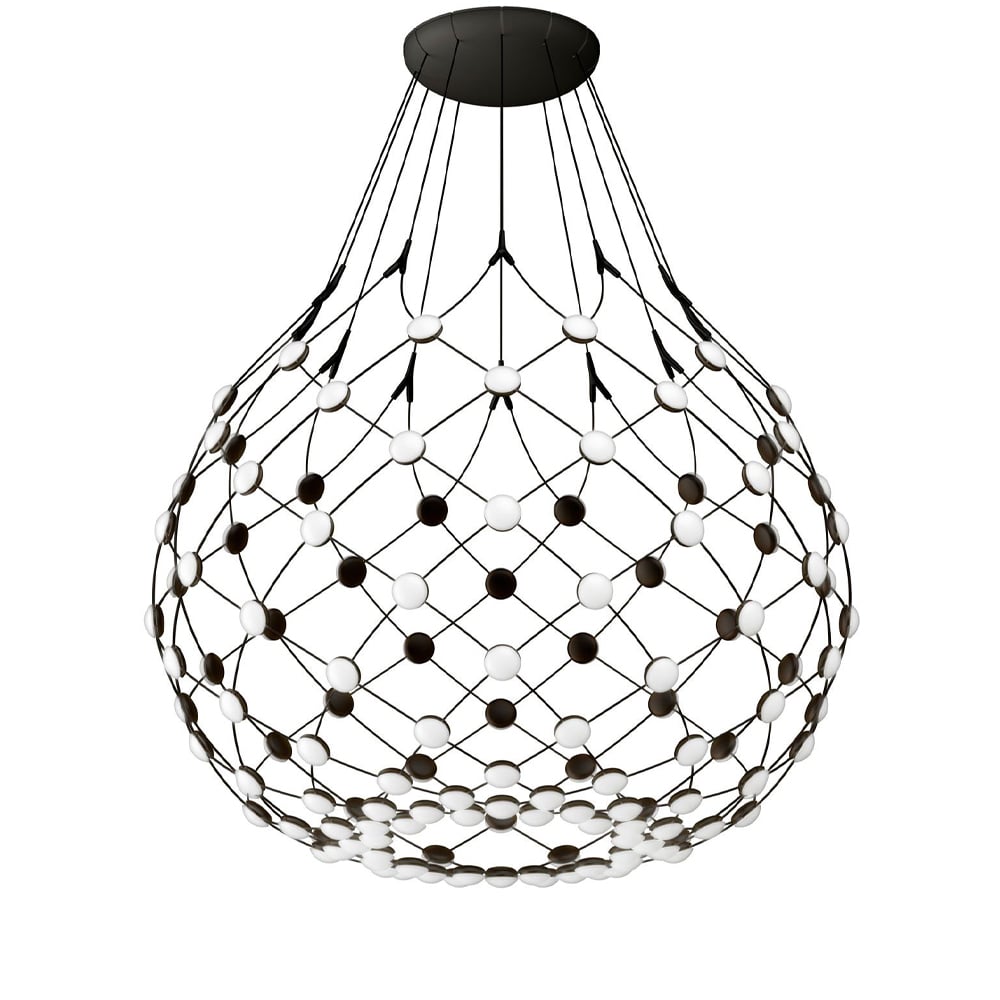 Luceplan Mesh Wireless ceiling lamp Black, large | Scandinavian Design | Pendant lamps | Black