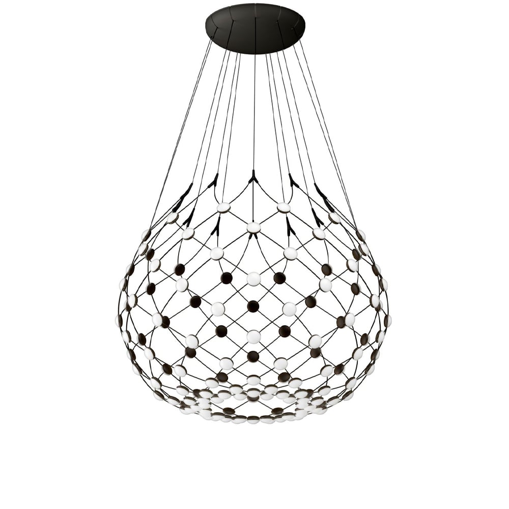 Luceplan Mesh Wireless ceiling lamp Black, medium | Scandinavian Design | Pendant lamps | Black