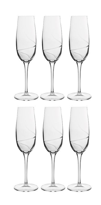 Luigi Bormioli Aero champagne glasses 6-pack 23.5 cl