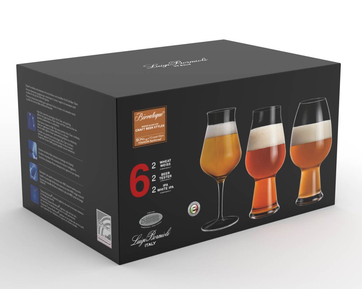 Luigi Bormioli Birrateque Beer glass set 3x2-pack 78 cl