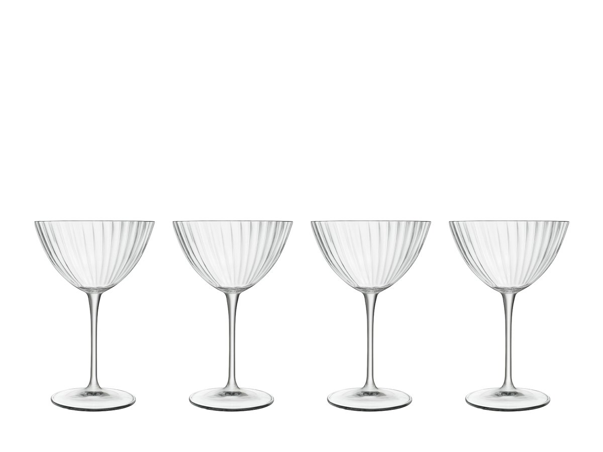 Luigi Bormioli Martini glasses optica 4-pack 22 cl | Scandinavian Design | Cocktail & Martini glasses | Transparent