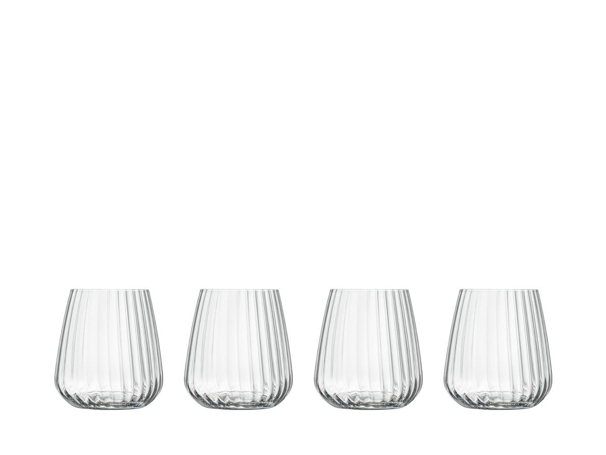 Luigi Bormioli Water glasses optica 4-pack 45 cl | Scandinavian Design | Drinking glasses & tumblers | Transparent