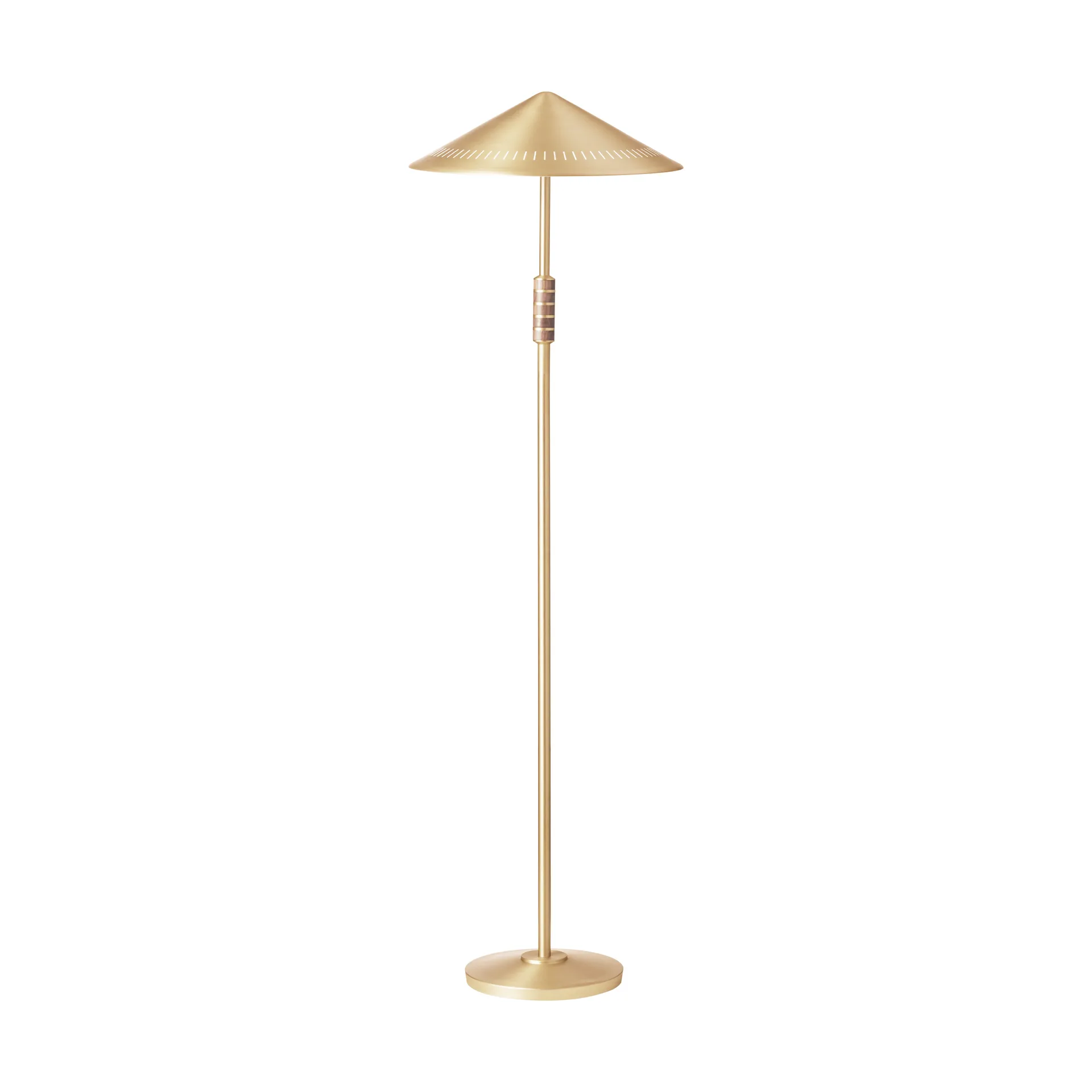 Governor 405 floor lamp, Brass-walnut LYFA