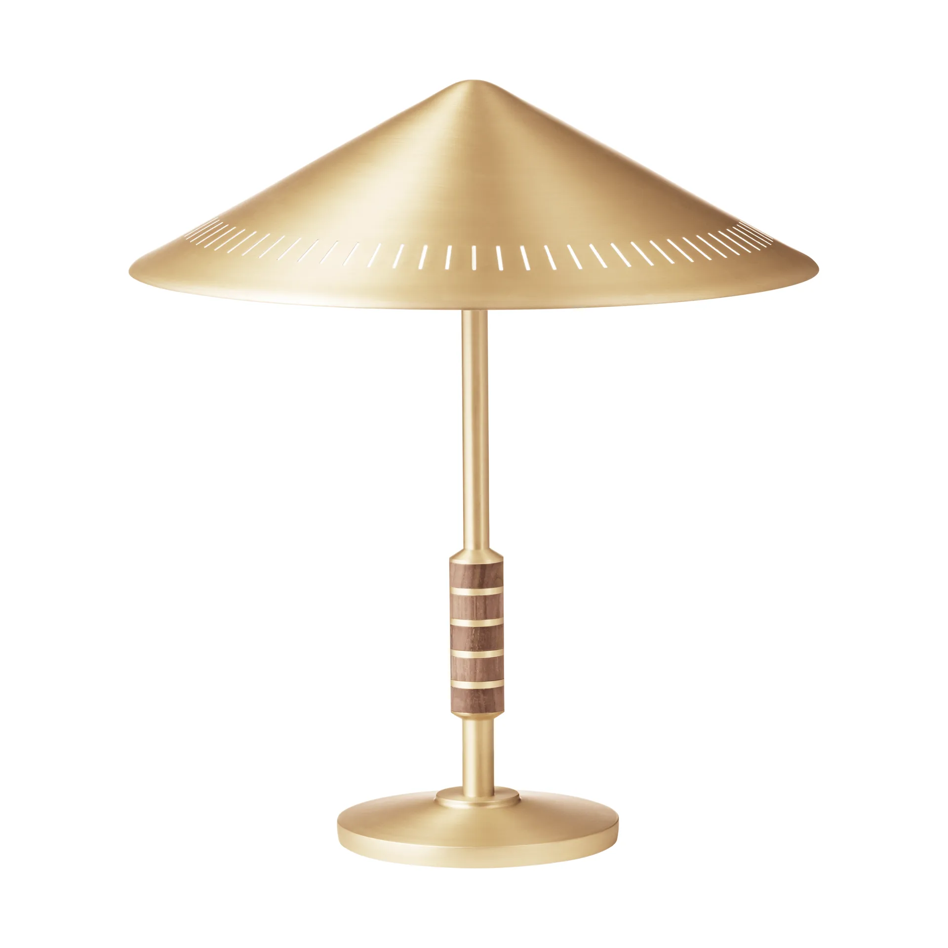 Governor 405 table lamp, Brass-walnut LYFA