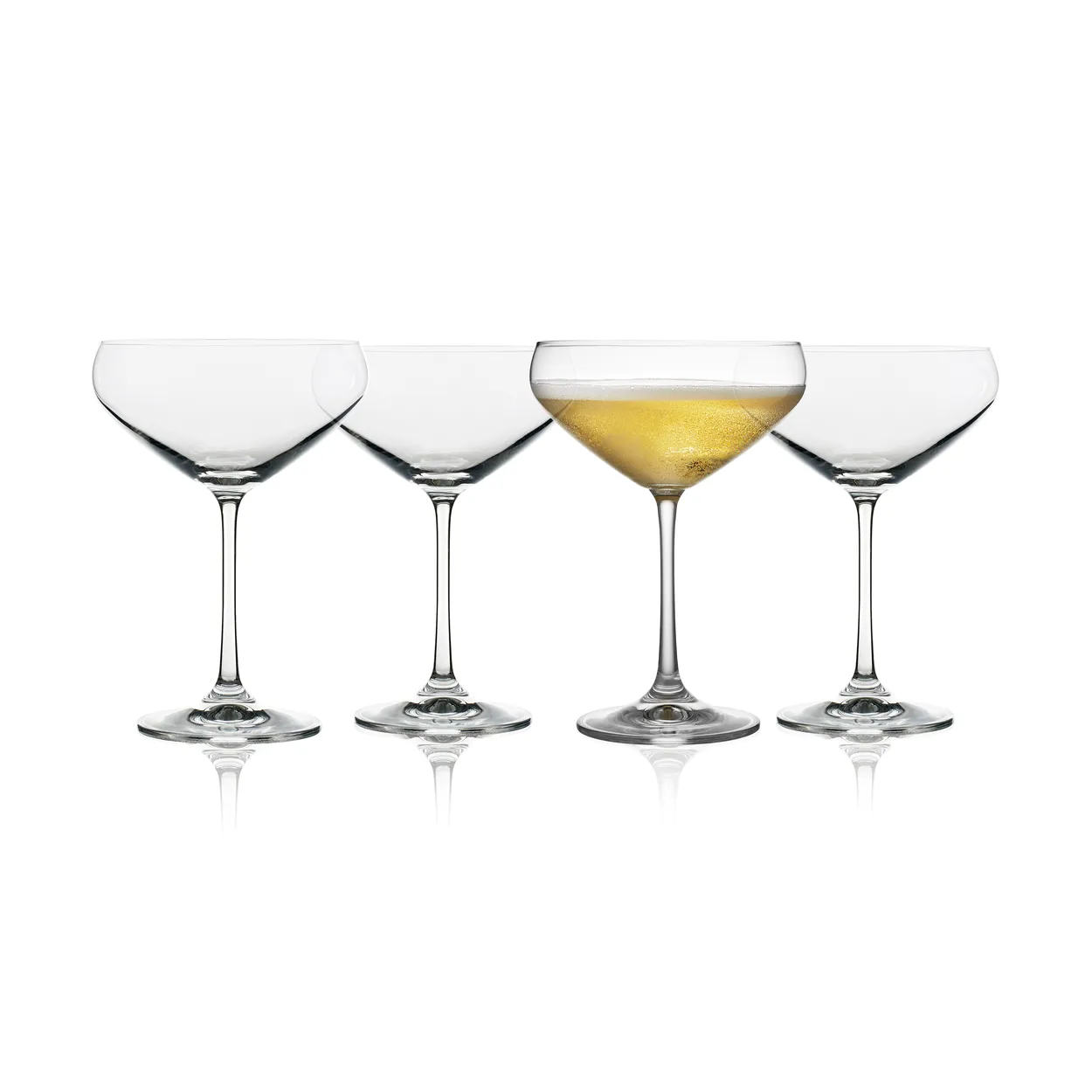 Lyngby Glas Juvel champagne glass coupe 34 cl 4-pack Crystal