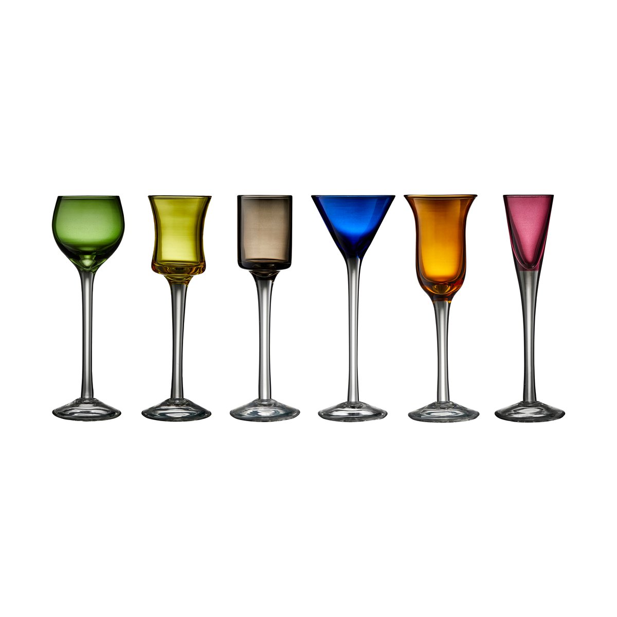 Lyngby Glas Lyngby Glas snaps glass 2.5-5 cl 6 pieces Mix