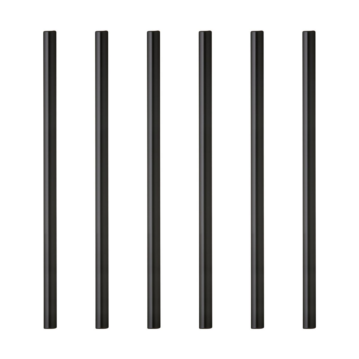 Lyngby Glas straw 14.5 cm 6-pack Black | Scandinavian Design | Wine & barware | Black