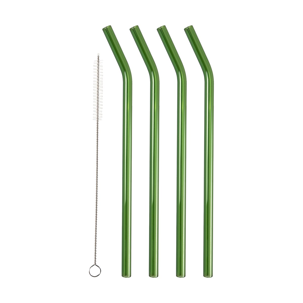 Lyngby Glas straws 21.5 cm 4-pack Green | Scandinavian Design | Wine & barware | Green